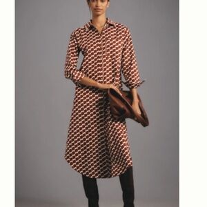 Brown Patterned Women's Dress